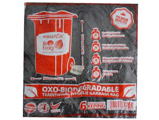 (6P/PACK)BIO 3648#36*48^TRADITIONAL WHEELIE GARBAGE BAG(BIOBAG)