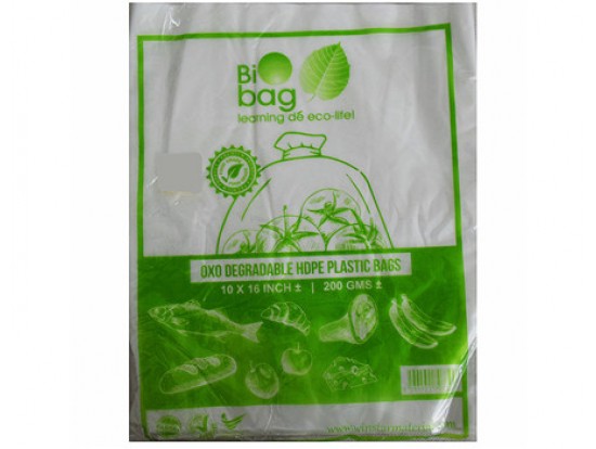 (200G)HM 10X16#10*16^HM PLASTIC BIOBA袋(OXO DEGRADABLE HOPE PLASTIC BAGS)