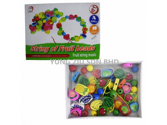 FRUIT STRING OF BEADS FOR CHILDREN DIY 