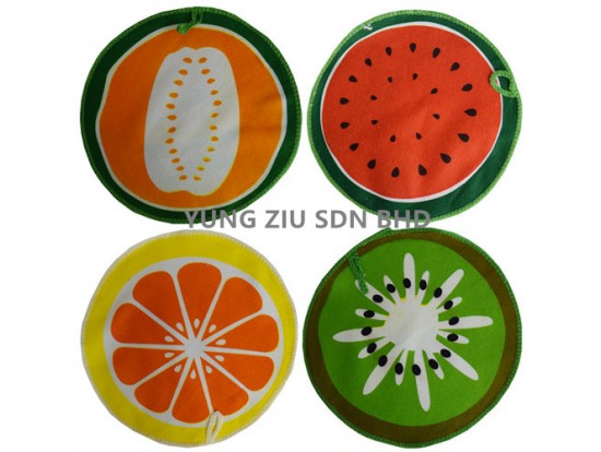 (1PCS)FRUIT ROUND PAD TOWEL 25CM