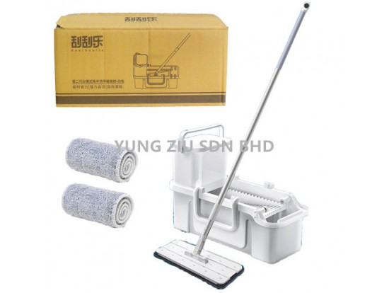 GGL-PBT-FLS-02-WT#NEW HANDS-FREE SPONGE MOP WITH BUCKET(GUA GUA LE)