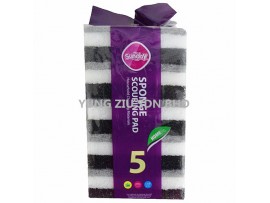 SD90225#5PCS GRAY-BLACK SPONGE(SUNDAY)