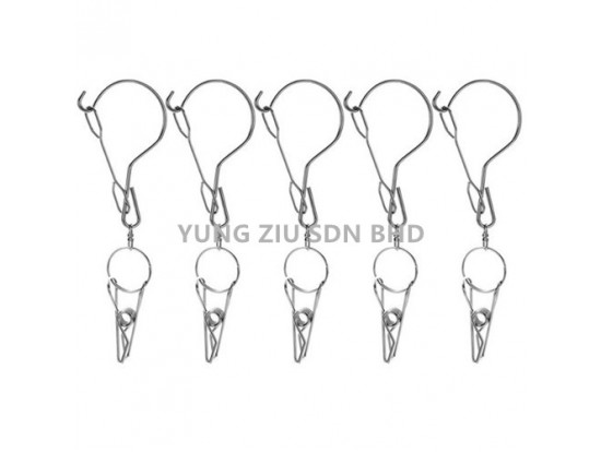 (5P/PACK) NON-MAGNETIC STAINLESS STEEL SINGLE HOOK