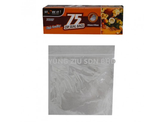 74003#75PCS 16CM*16CM ZIP SEAL BAGS(STORE IT)