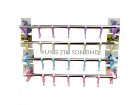 55CM 7 HOOK SINGLE TOWEL RACK