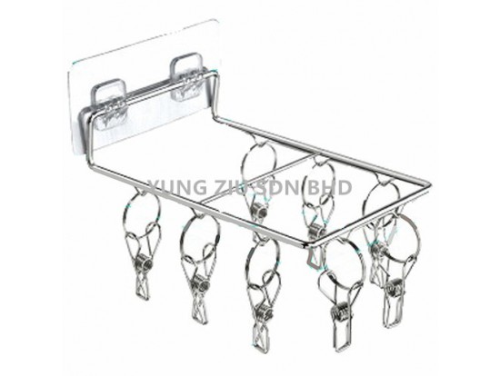 STAINLESS STEEL WALL HANGING SQUARE SOCKS HANGER