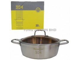 30CM 304 PLATINUM SOUP POT (STEAMTBOAT POT)(FENVO)