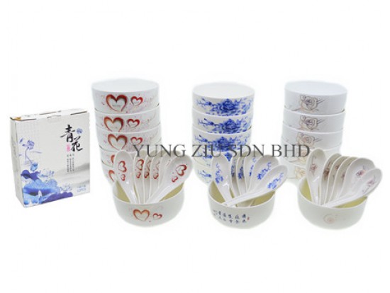 陶瓷韩式碗12件套