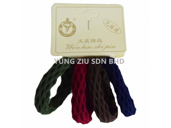 (12PCS/PACK)4PCS HAIR BANDS(JING TAO)