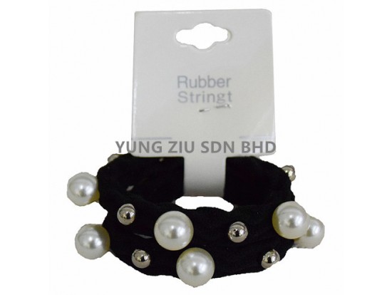 (20PCS/PACK)2PCS PEARL HAIR BAND(RUBBER STRINGT)