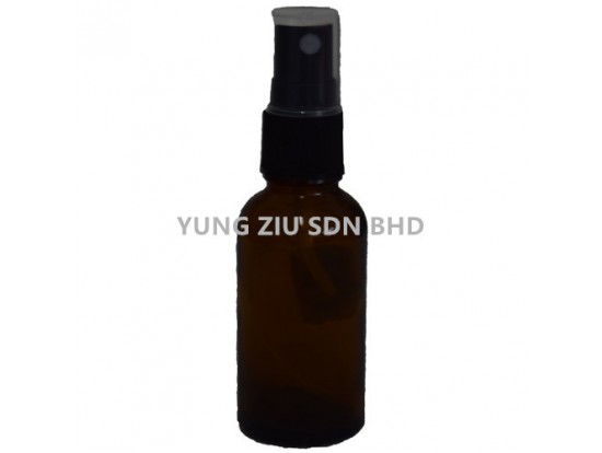 21#100ML BLACK GLASS SPRAY BOTTLE (14CM) (YB)