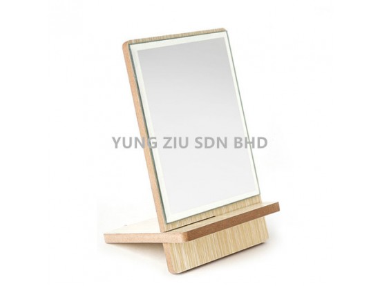 A-272#13*21CM RECTANGULAR CRAFT WOOD MIRROR