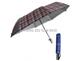 70CM8K SELF-OPENING AND CLOSE THREE-FOLD UMBRELLA