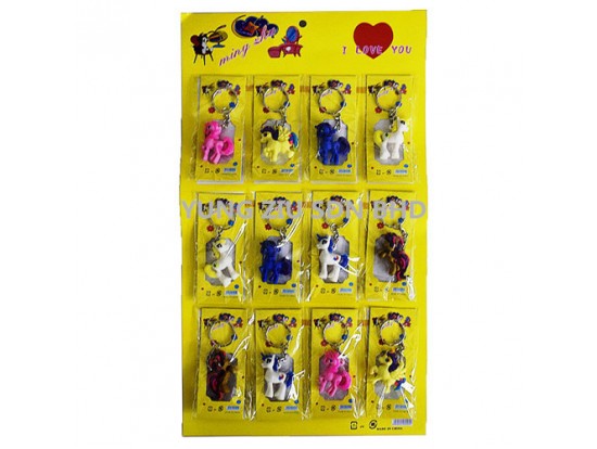 (12PCS/CARD)LITTLE PONY KEYCHAIN(MING ZHU)