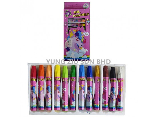 3012#12 COLOR OIL PASTELS(UNICORN)