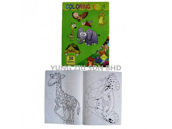 CX-5001-5006#COLORING BOOK WITH STICKERS