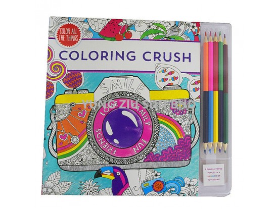 GA-2160#COLORING BOOK +10 COLOR COLOR PENCIL