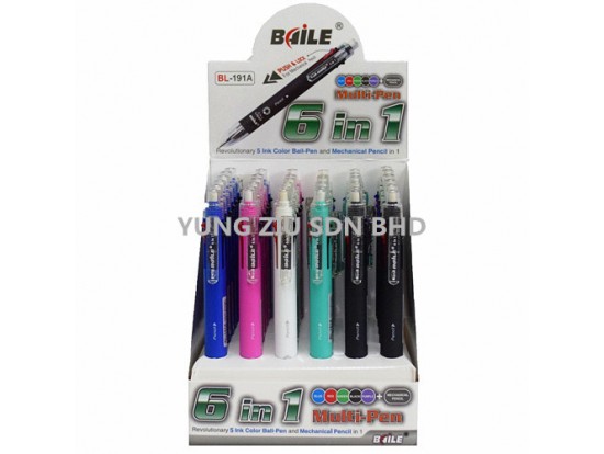 (36P/BOX)BL-191A# 6 IN 1 MULTI PEN(BAILE)