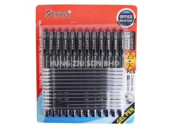 12+12GP109#12+12 GEL PEN(STYNO)0.5MM