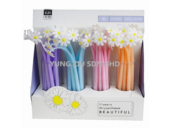 (48PCS/BOX)KK-6889#0.5MM GEL PEN (CHRYSANTHEMUN)(KUKI)