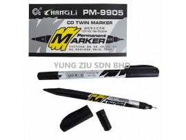 (12PCS/BOX)PM-9905#CD TWIN MARKER PERMANENT MARKER PEN(CHANGLI)
