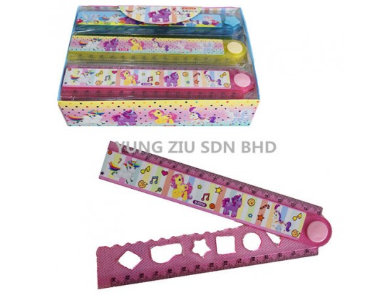 (36PCS/BOX)D-0229#30CM FOLDING RULER(UNICORN)