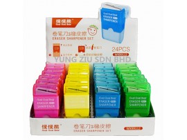 (24PCS/BOX)WX99112#ERASER SHARPENER SET(GUAI GUAI BEAR)