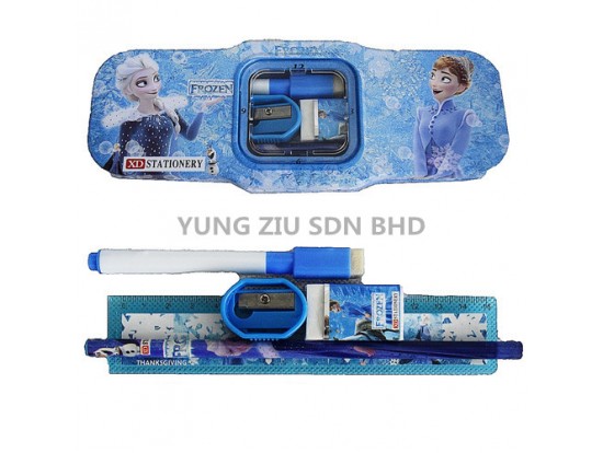 (1PCS)XD-9559#6PCS PENCIL BOX STATIONERY SET