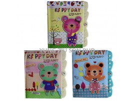 64K-MS05193#DIARY WITH PASSWORD LOCK13*15CM(CLOTH ART BEARS)