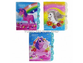 64K-MS05408#DIARY WITH PASSWORD LOCK 13*15CM(UNICORN)