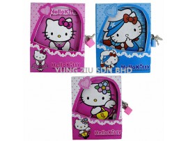 64K-YS04200#DIARY WITH LOCK13*16.3CM(HELLO KITTY)