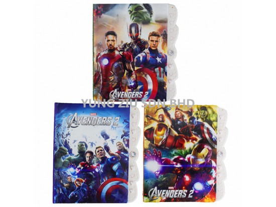 MS5194#64K CODED LOCK DIARY10*14.8CM(AVENGERS)