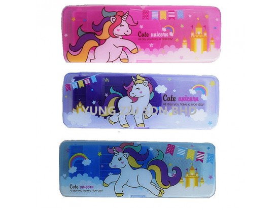 FY-5318#PLASTIC PENCIL CASES(UNICORN)20.5*7*3CM