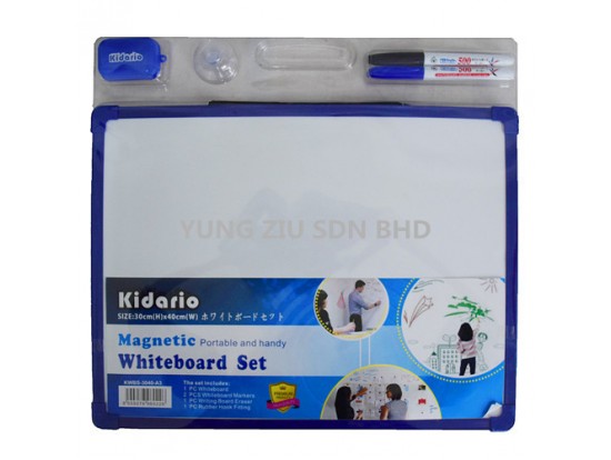 KWBS-3040-A3#MAGNETIC WHITEBOARD SET(KIDARIO)30*40CM